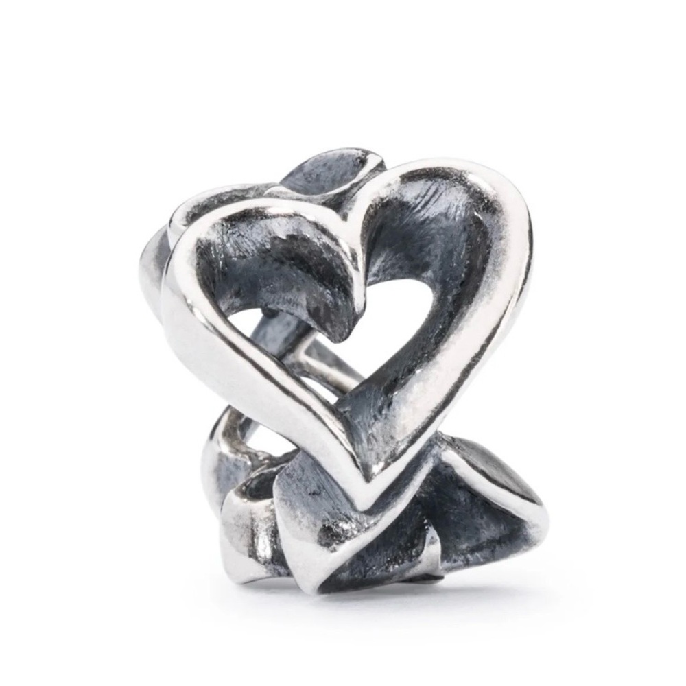 NEW Trollbeads “Hearts Galore” Silver Bracelet Charm Bead